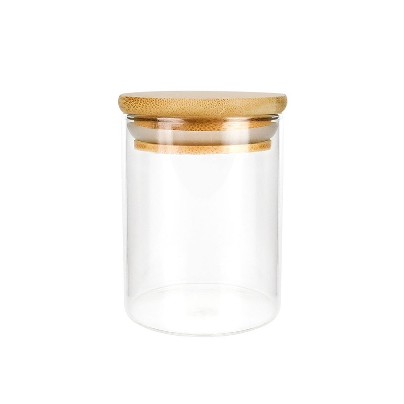 Glass Spice Jar w/ Bamboo Lid – 4 Oz