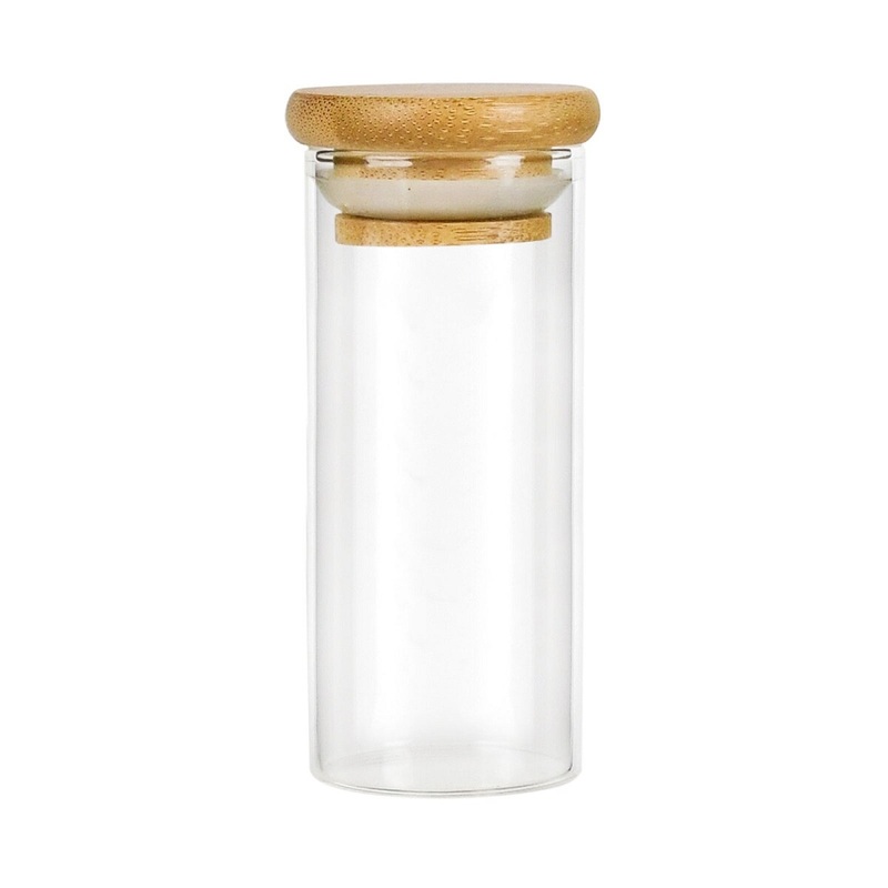 Glass Spice Jar w/ Bamboo Lid – 6 Oz