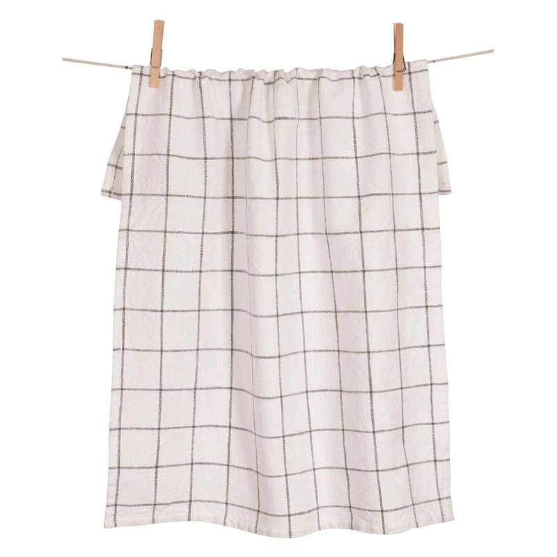 Home Pewter Lyon Grid Towel