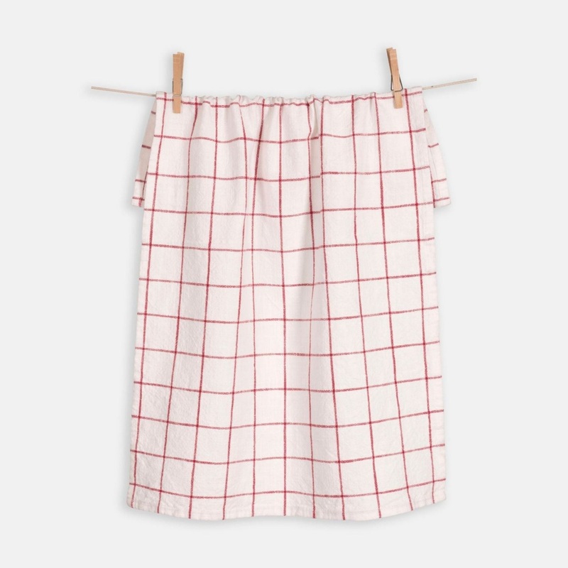 Lyon Farmhouse Red Tea Towel