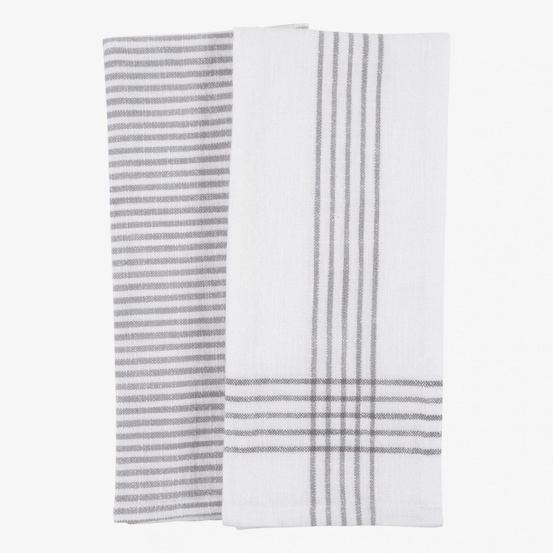 Monaco Washed Dish Towels – Frost Gray