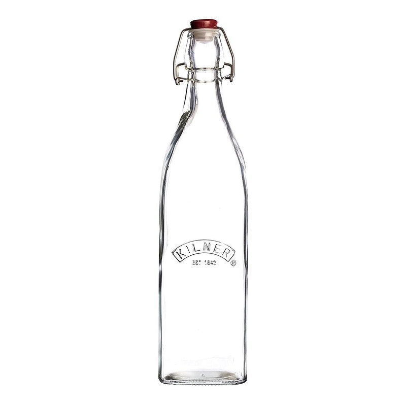 34 Oz Clip Top Square Bottle