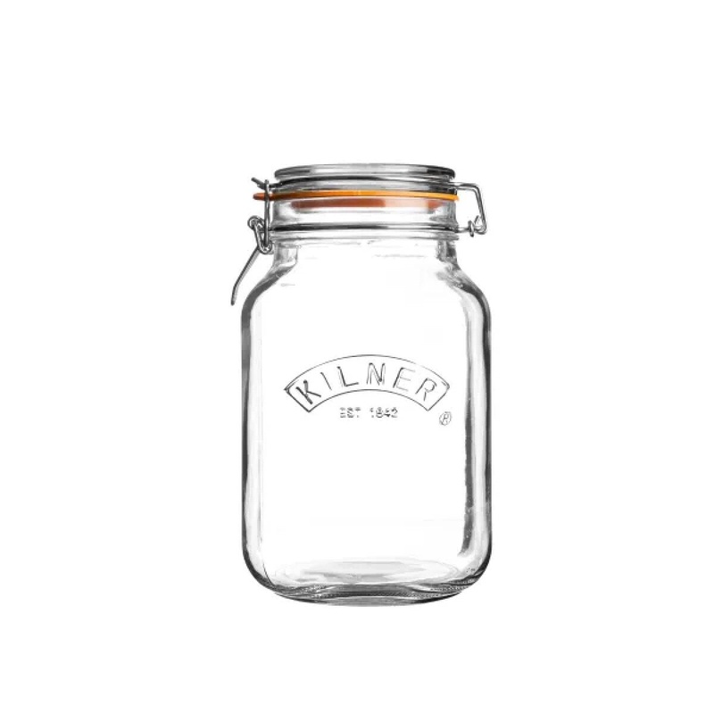 51 oz Clip Top Square Jar