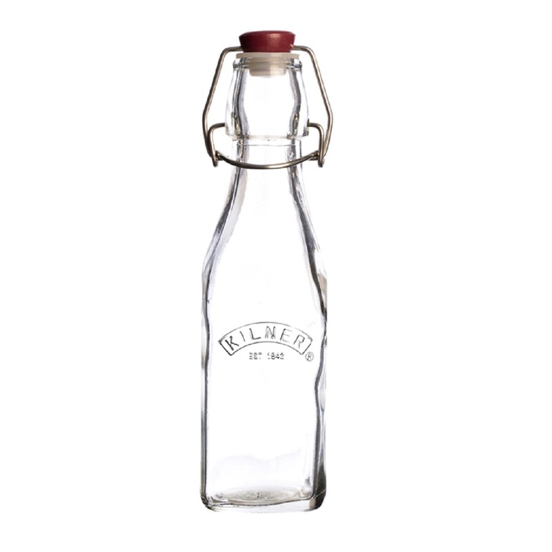 9 Oz Clip Top Square Bottle
