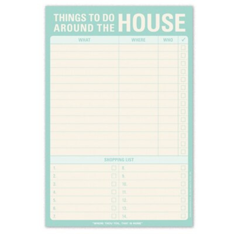 Things To Do Around the House Notepad