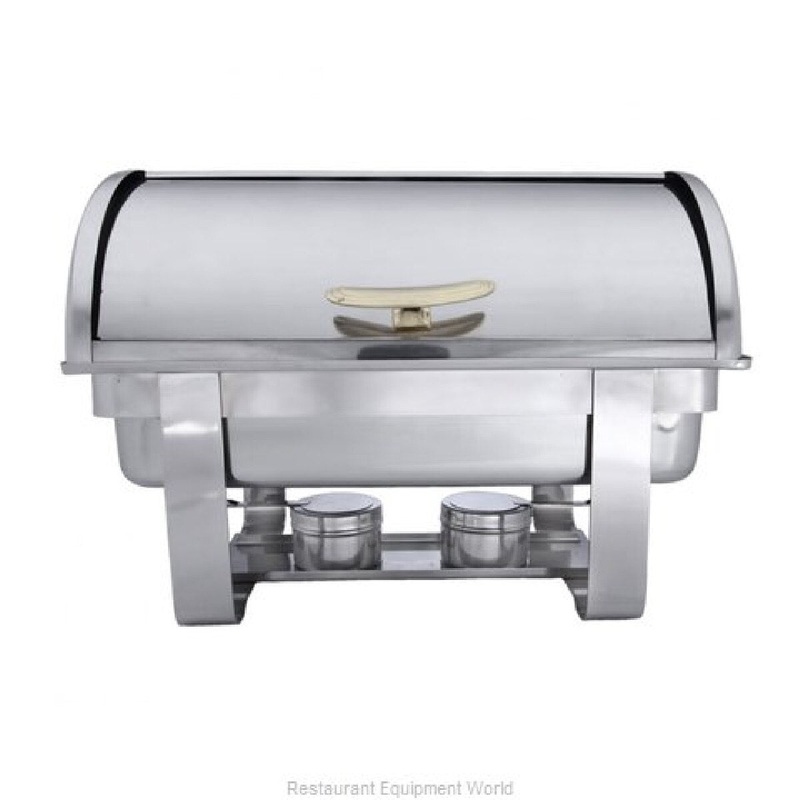 Chafer Full Size W/Roll Top S/S with Gold Trim