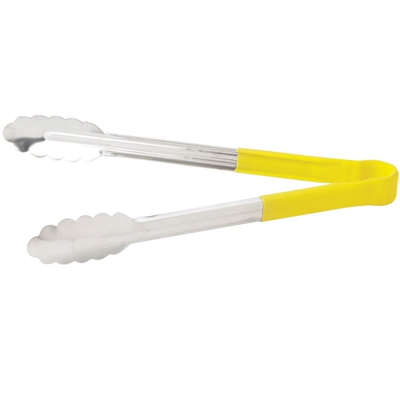 12 Stainless Steel Plastic Coated Handle – Yellow
