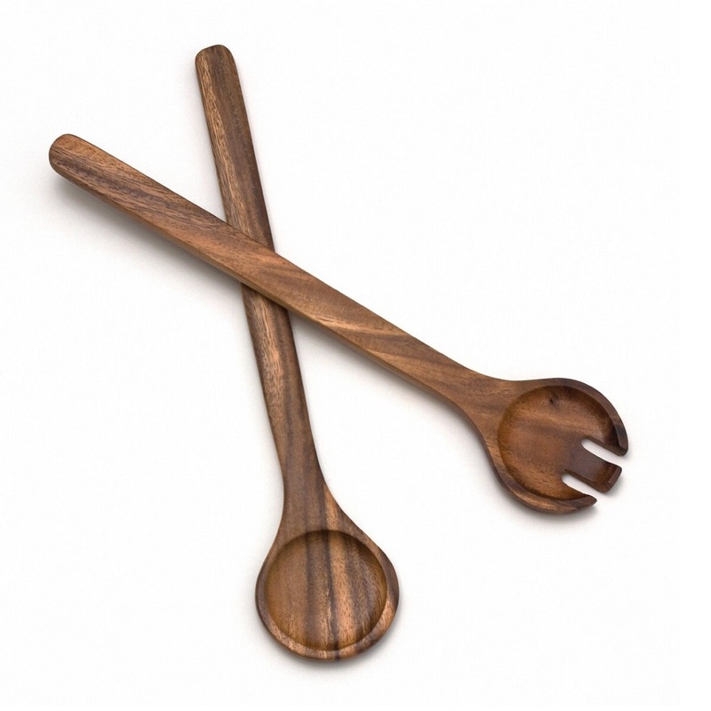 13 Acacia Round Salad Servers