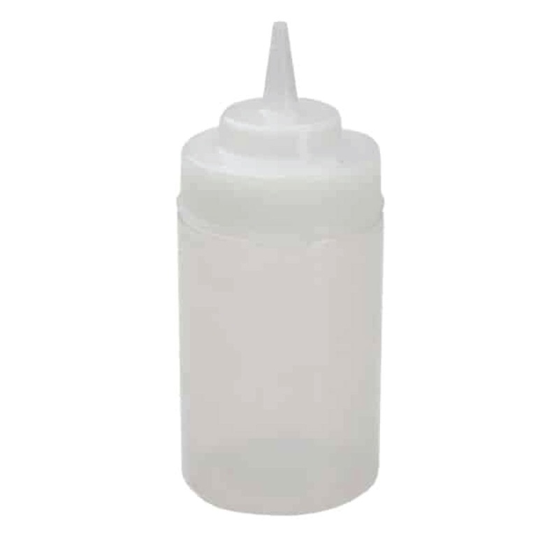 Squeeze Bottle 12 oz Clear Wide Mouth