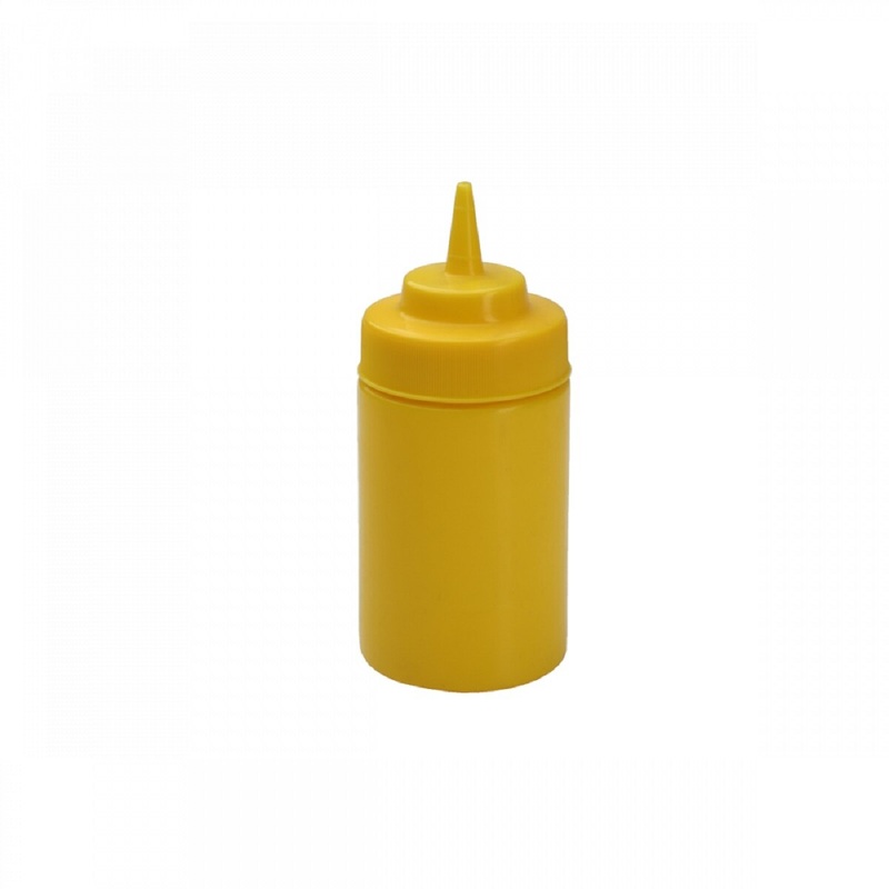 Squeeze Bottle 12 oz Yellow Wide Mouth