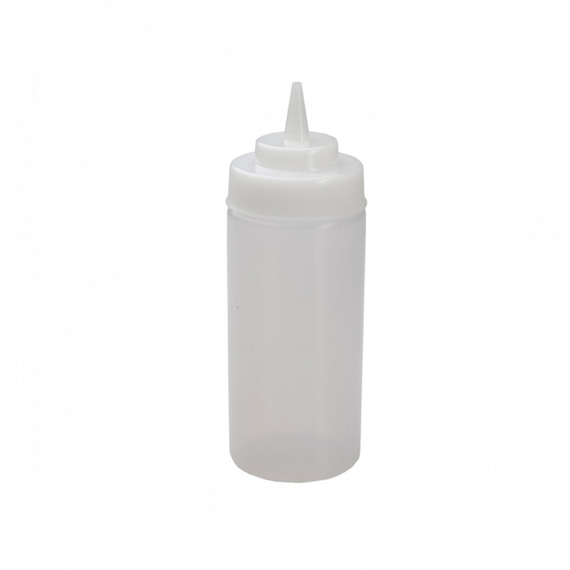Squeeze Bottle 16 oz Clear Wide Mouth