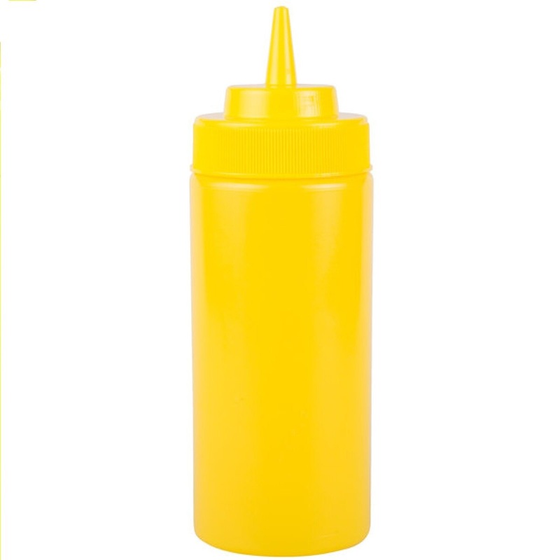 Squeeze Bottle 16 oz Yellow Wide Mouth