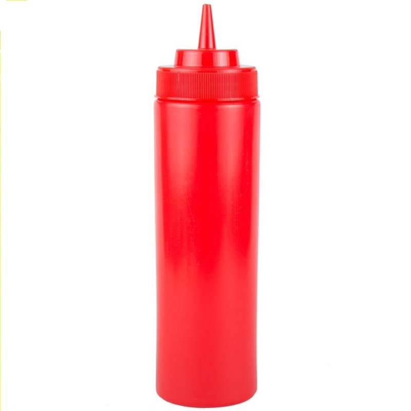 Squeeze Bottle 24 oz Red Wide Mouth