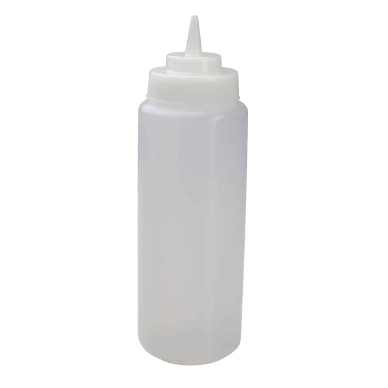 Squeeze Bottle 32 oz Clear Wide Mouth