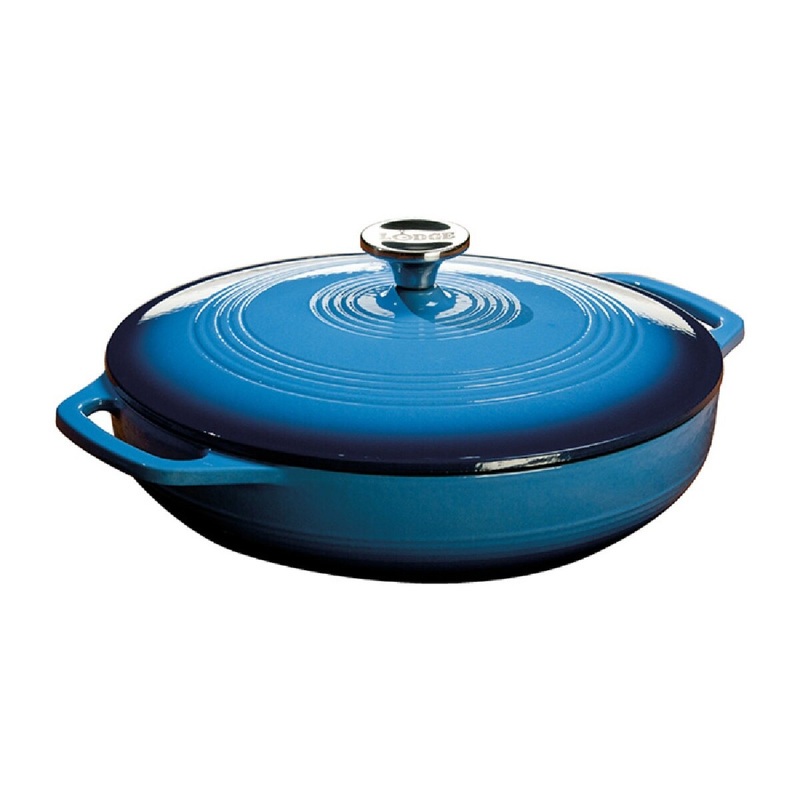 3.6 Qt Blue Enameled Covered Casserole