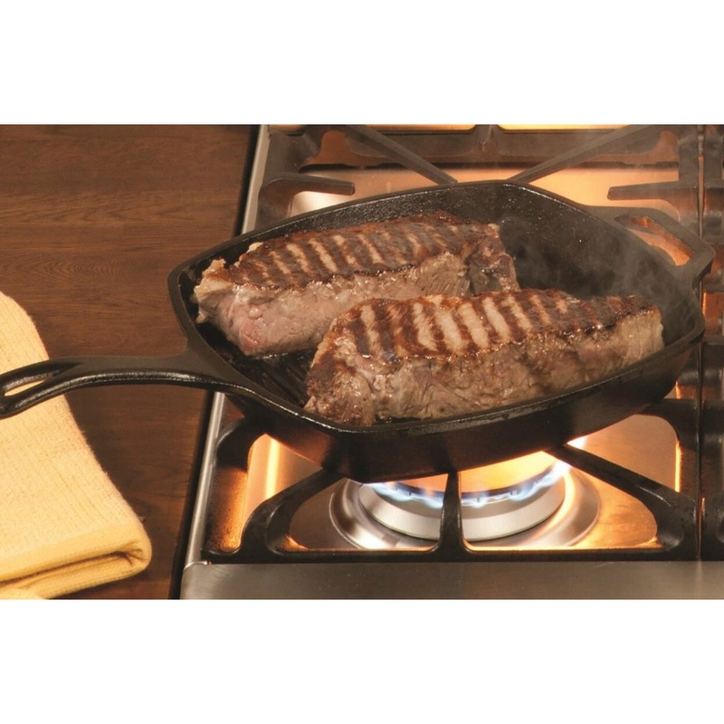 Lodge 10.25 Square Cast Iron Grill Pan