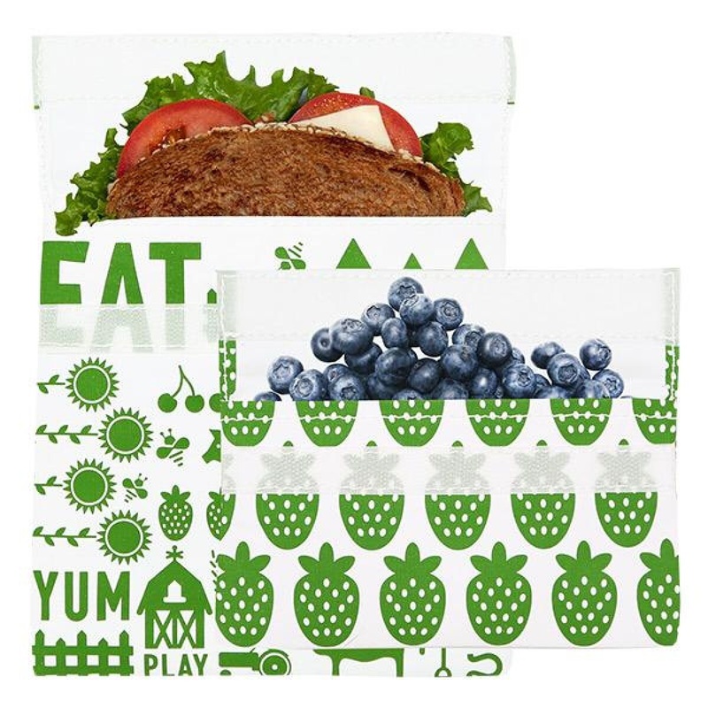 Reusable Sandwich Bag + Snack Bag 2-Pack Bundle Farm