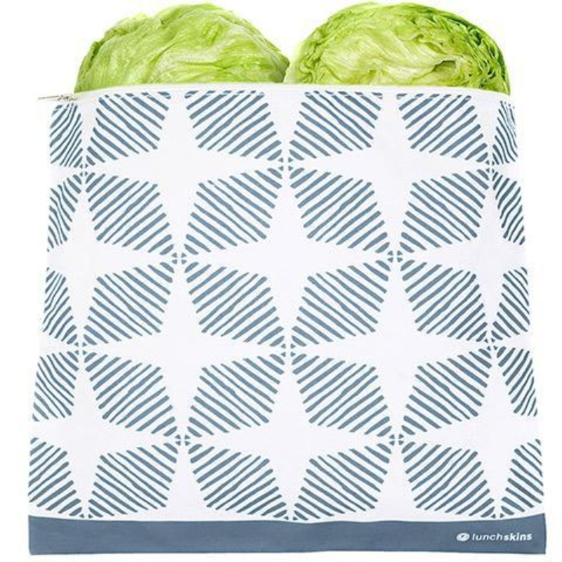 Reusable Zippered Bag – Navy Geo – Gallon