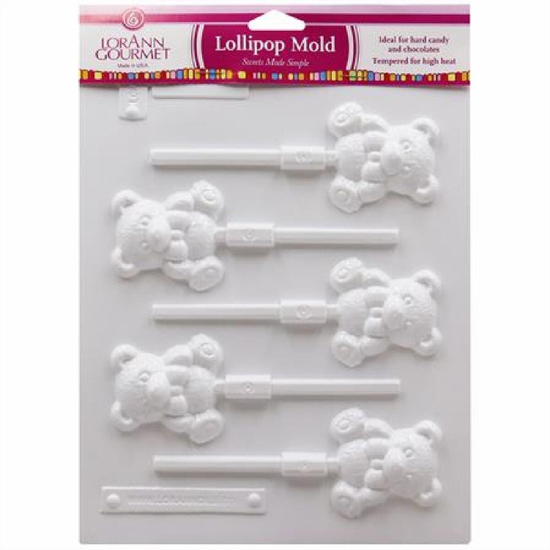 Teddy Bears Sucker Candy Mold
