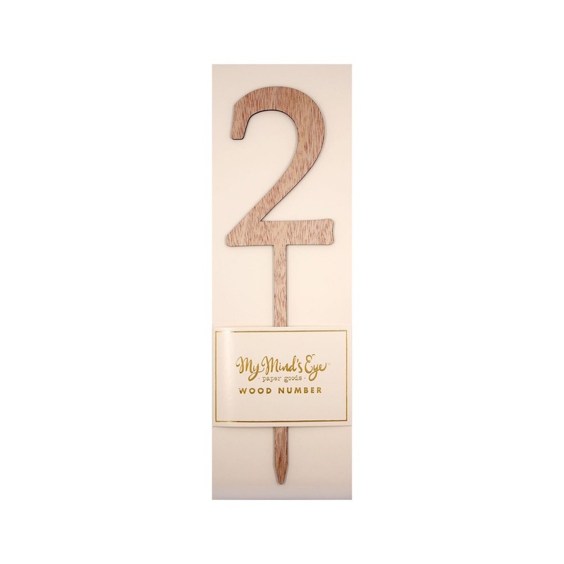 Botanical Wood #2 Cake Topper