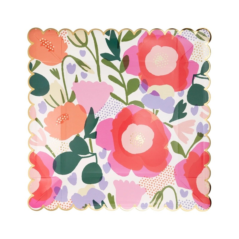 Floral Paper Plate