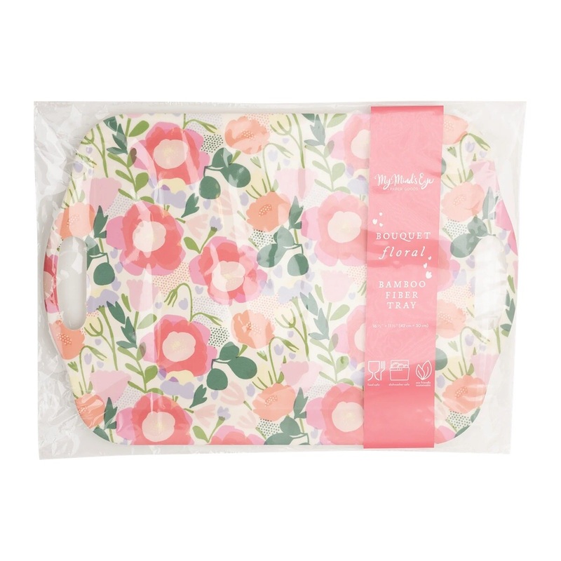 Floral Reusable Bamboo Tray