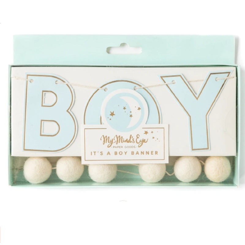 It’s A Boy Blue Baby Banner