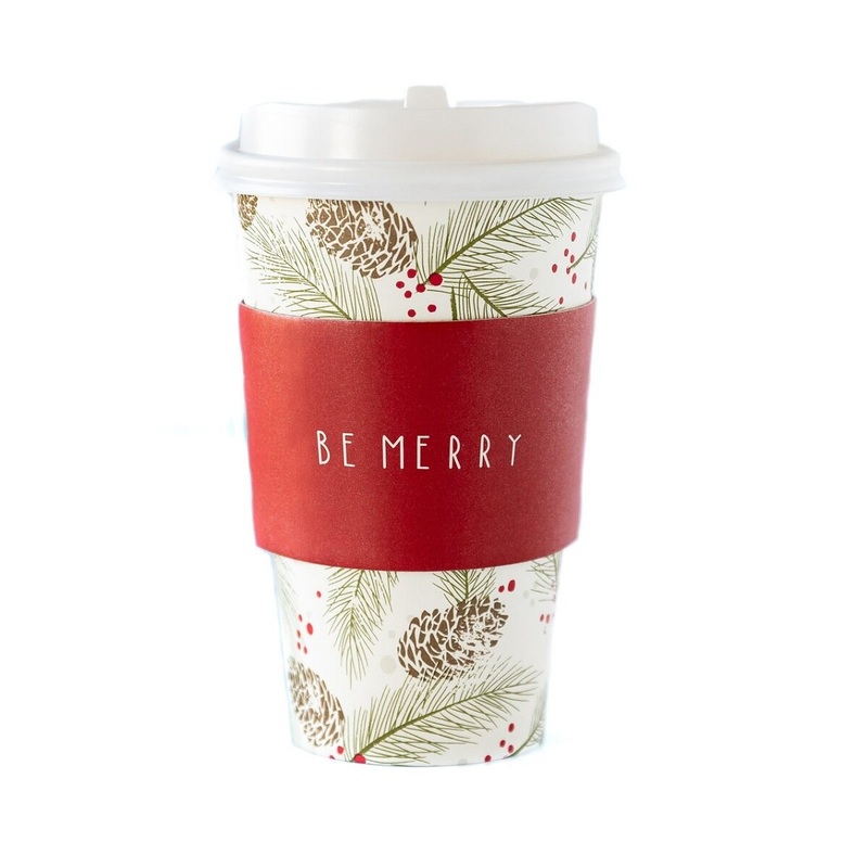 16 Oz Be Merry Pine To-Go Cups