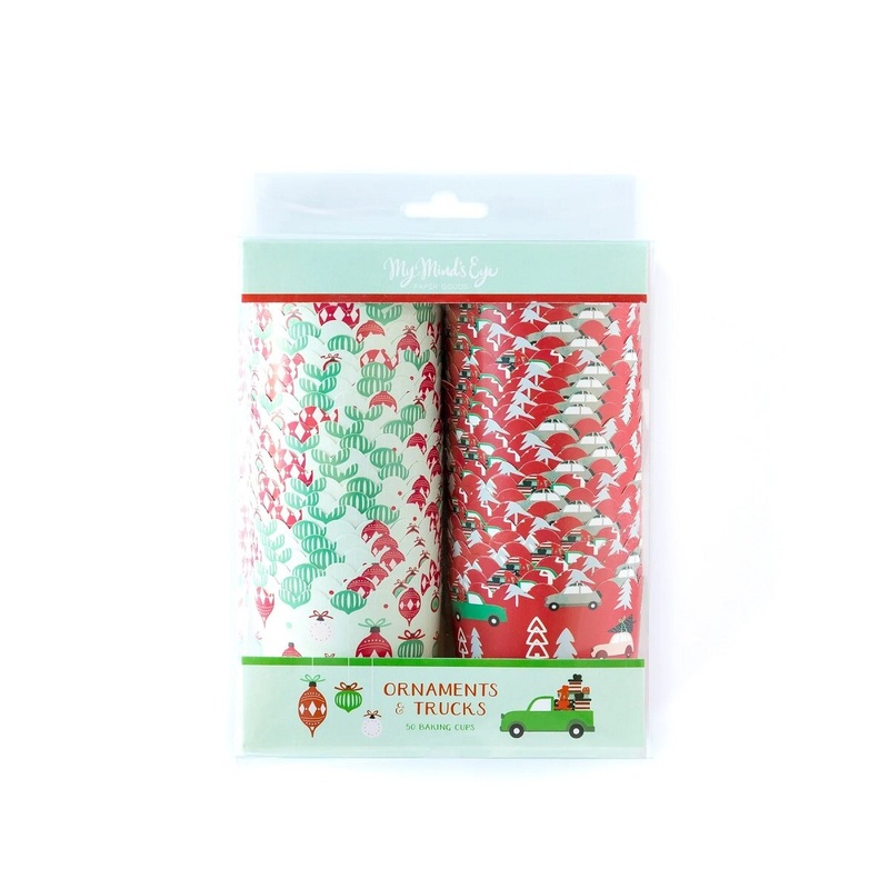 5 oz Oranaments Trucks Baking Cups