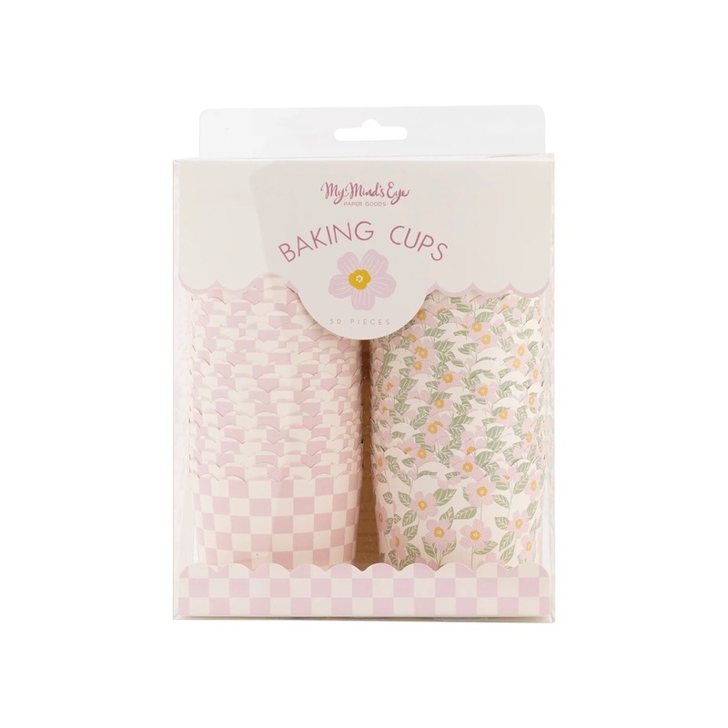 5 oz Pink Floral Checkerboard Cup
