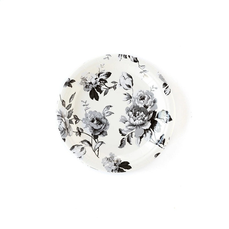 7 Gingham Floral Plates