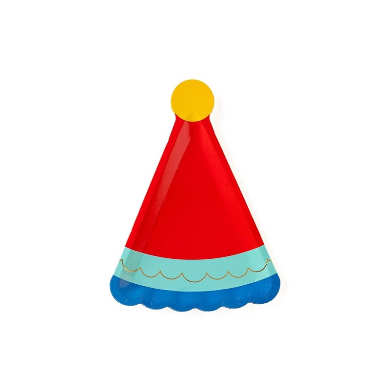 Blue Birthday Hat-Shaped Plate