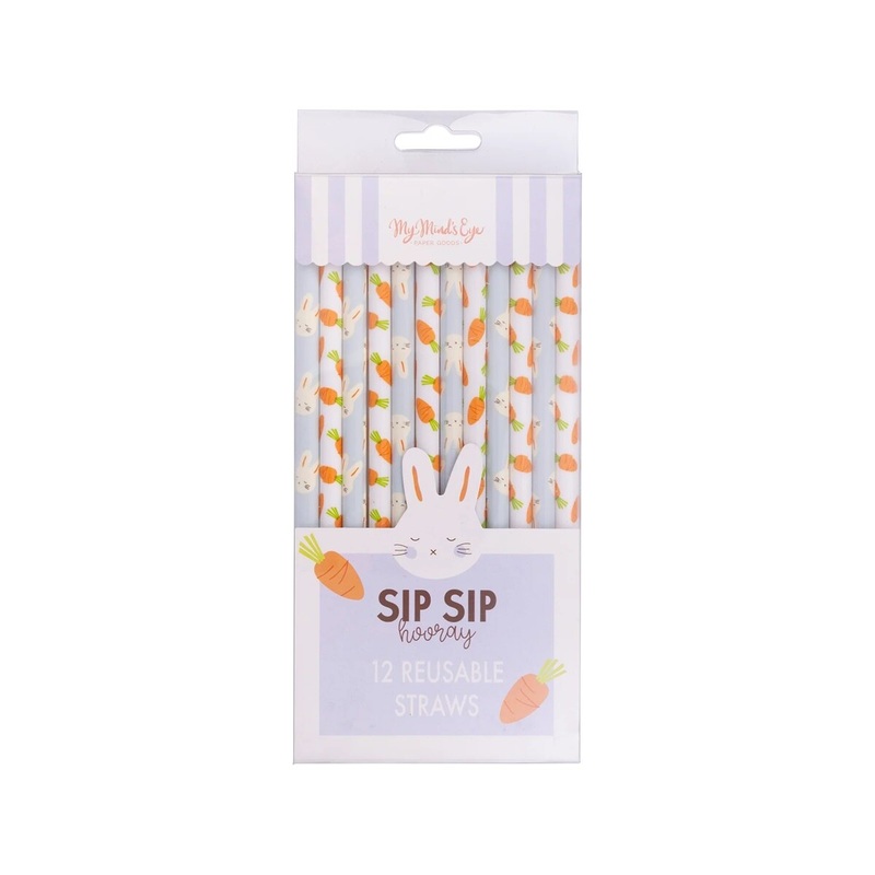 Bunny/Carrot Reusable Straws
