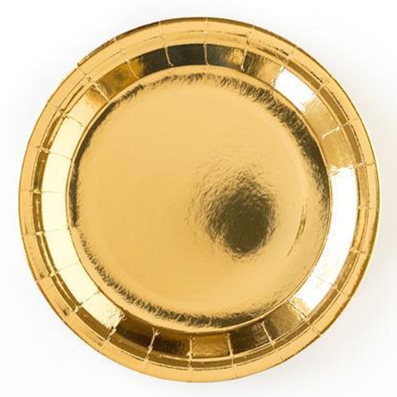 Gold Paper Plate 9 Metallic (dis)
