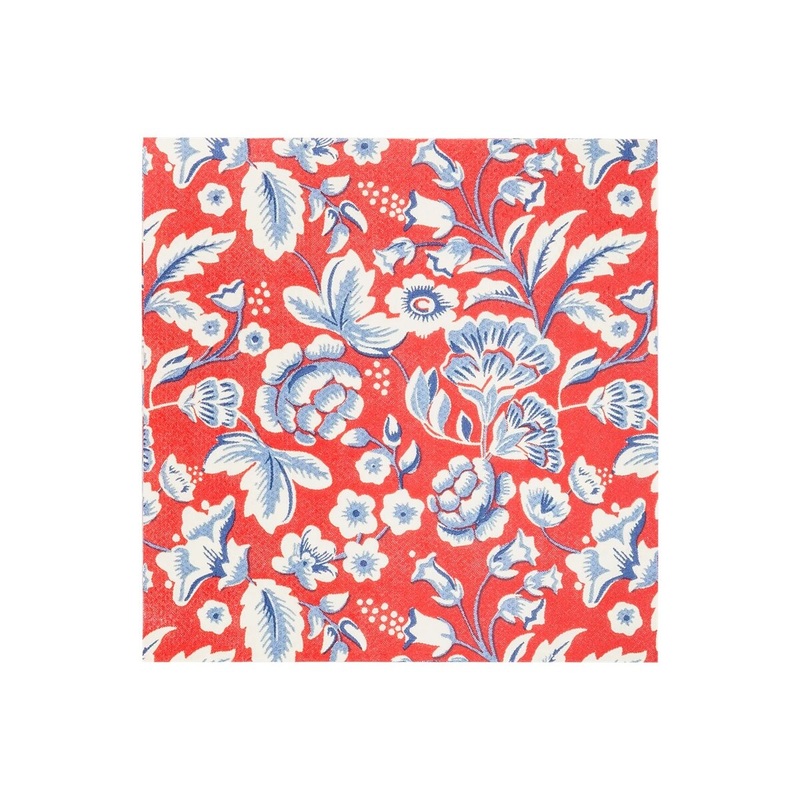 Hamptons Floral Cocktail Paper Napkin