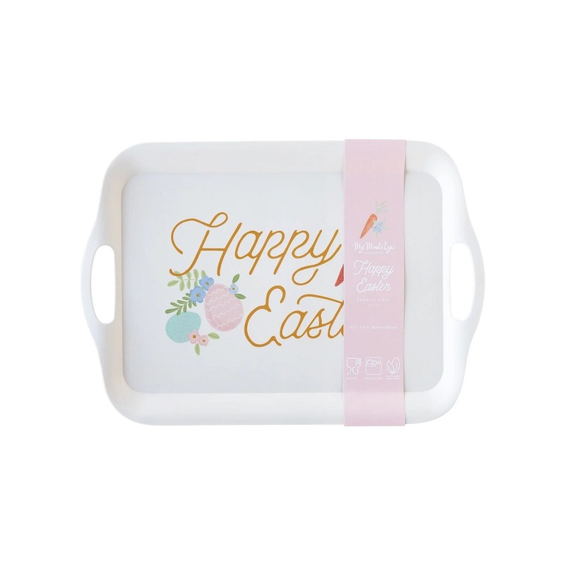 Happy Easter Bamboo Tray
