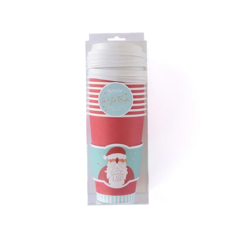 Here Comes Santa To Go Cups