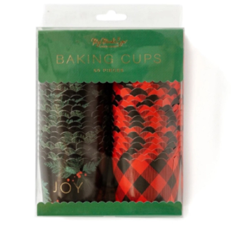 Hunter Green Plaid Joy Food Cups 5  Oz