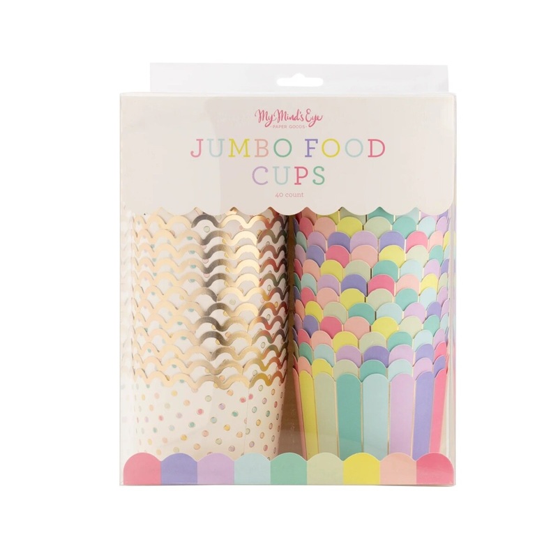 Jumbo Gold Foil Dots/Stripes Cup