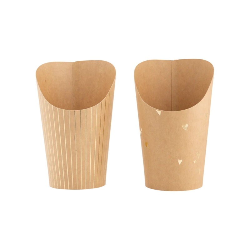 Kraft Dots and Stripes Charcuterie Cups