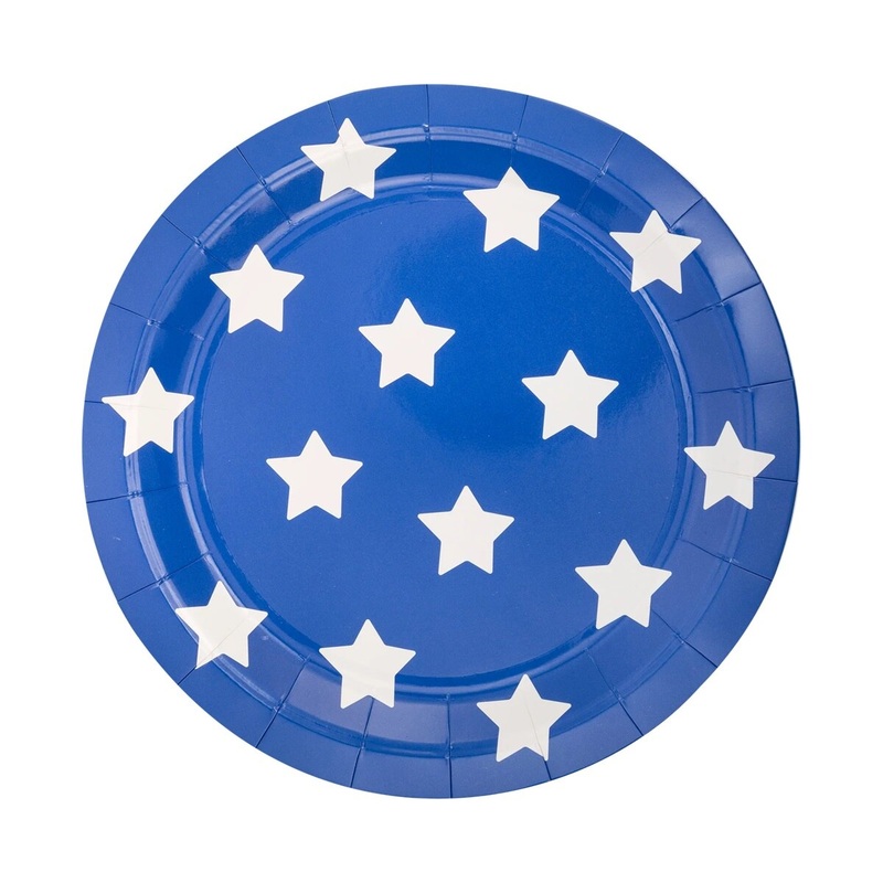 Lady Liberty Blue Paper Plate