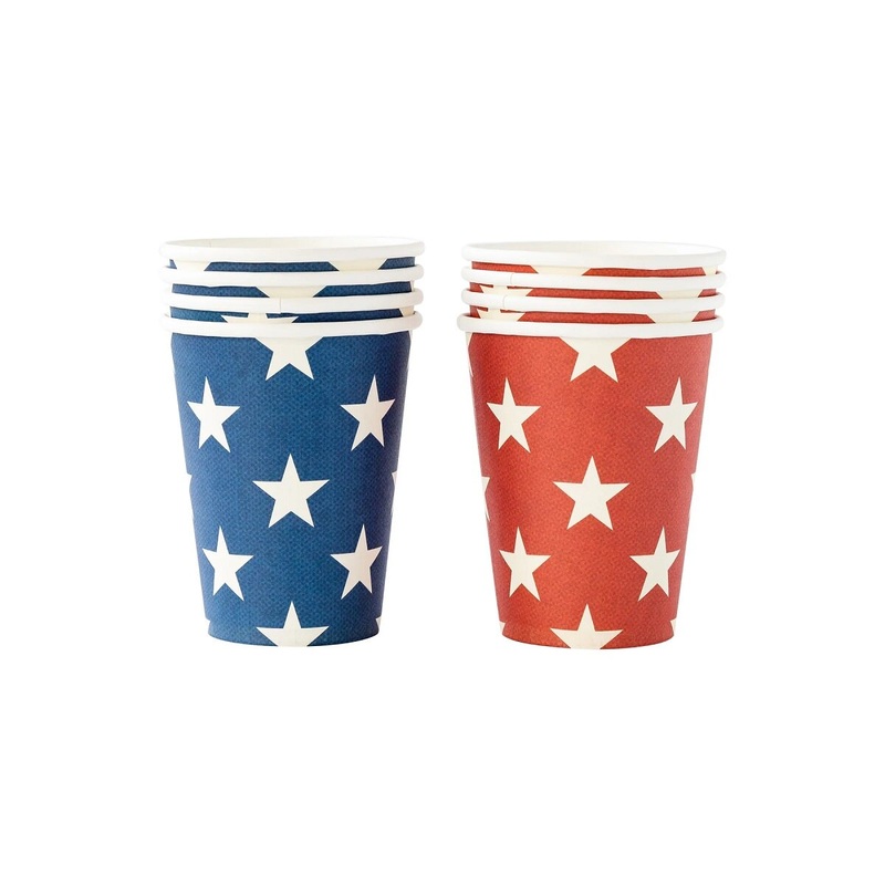 Red and Blue Star Paper Cup
