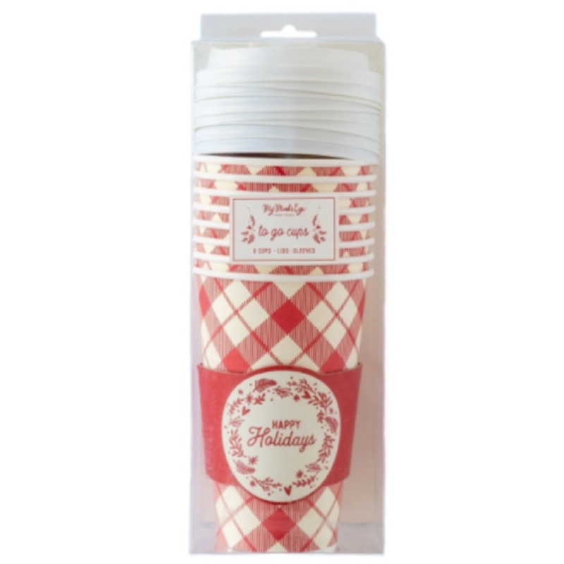 Red Holidays To Go Cups 16 oz