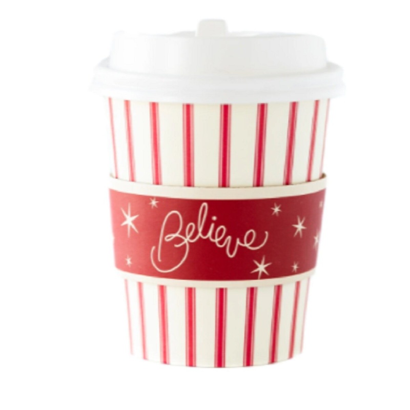 Santa Stripe Cozy Cup 8 oz