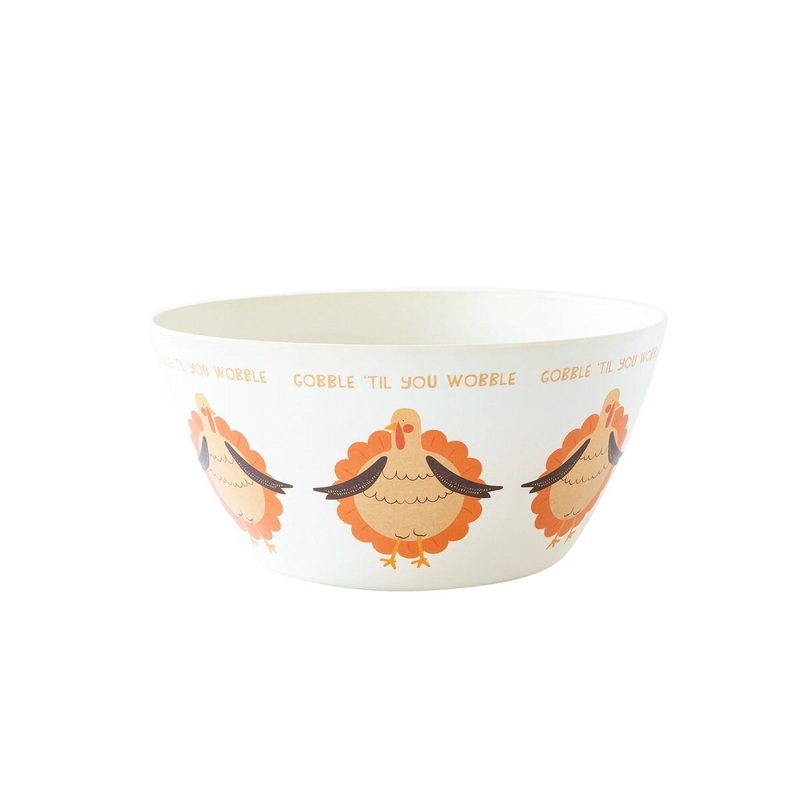 Wobble and Gobble Bamboo Bowl