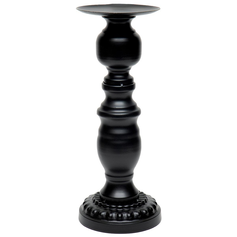 12.5 Black Metal Candle Holder