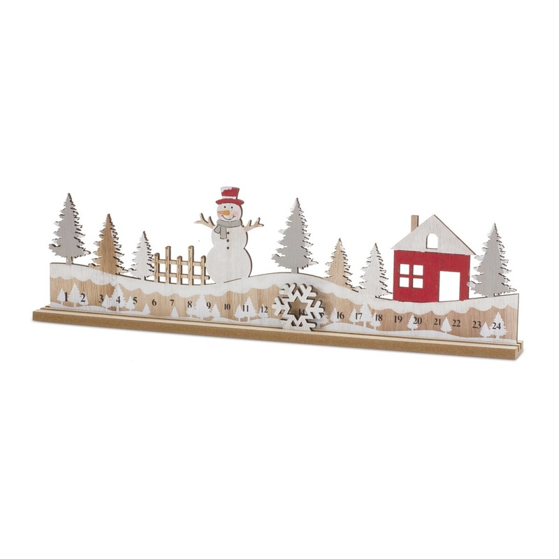 17.75 x 5.25 Wood Christmas Countdown