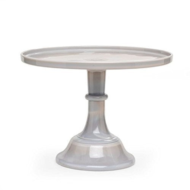 6 Glass Cake Stand- Marble Grey
