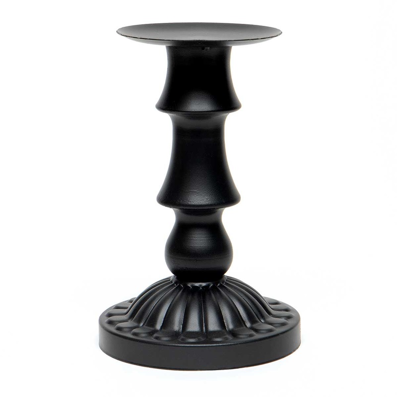 7.5 Black Metal Candle Holder