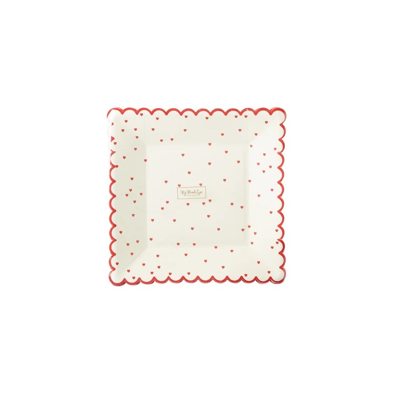8 Valentine Red Plate